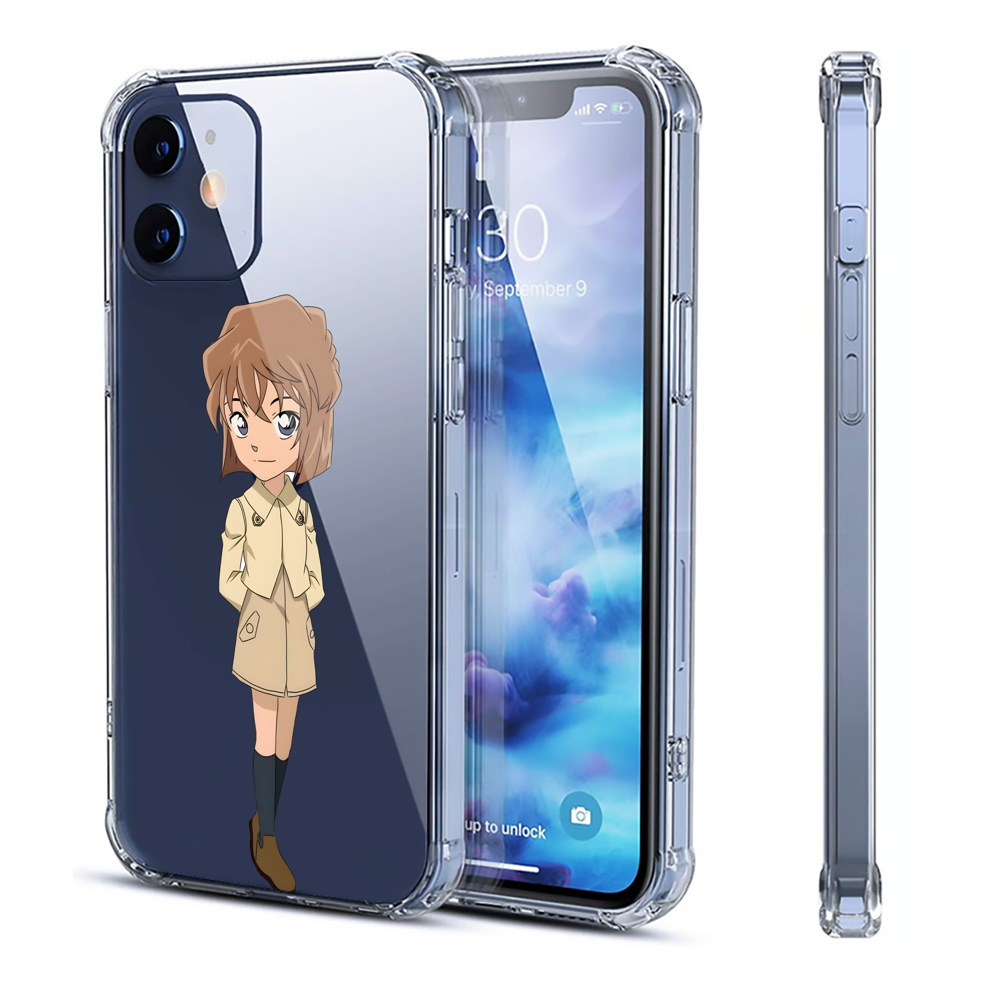 （画像用） 名探偵コナン 灰原 哀 はいばら あい Detective Conan Anita Hailey、Vi Graythorn Haibara Ai 【iPhone 12シリーズ対応】透明スマホケース（クリアソフトケース）